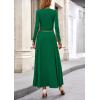 image:imagePRETTYGARDEN Women Fall Spring 2 Piece Outfits Dressy Casual Ribbed Knit Long Sleeve Crop Top Maxi Flowy Skirts Matching SetsGreen