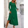 image:imagePRETTYGARDEN Women Fall Spring 2 Piece Outfits Dressy Casual Ribbed Knit Long Sleeve Crop Top Maxi Flowy Skirts Matching SetsGreen