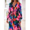 image:imagePRETTYGARDEN Womens 2026 Spring Wedding Guest Dresses Floral Long Sleeve V Neck Belted Long Flowy Boho Maxi DressFloral Black