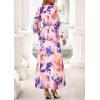 image:imagePRETTYGARDEN Womens 2026 Spring Wedding Guest Dresses Floral Long Sleeve V Neck Belted Long Flowy Boho Maxi DressFloral Multicolored