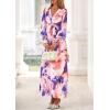 image:imagePRETTYGARDEN Womens 2026 Spring Wedding Guest Dresses Floral Long Sleeve V Neck Belted Long Flowy Boho Maxi DressFloral Multicolored