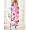 image:imagePRETTYGARDEN Womens 2026 Spring Wedding Guest Dresses Floral Long Sleeve V Neck Belted Long Flowy Boho Maxi DressFloral Multicolored