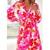 image:imagePRETTYGARDEN Womens 2026 Spring Wedding Guest Dresses Floral Long Sleeve V Neck Belted Long Flowy Boho Maxi DressFloral White Rose Red