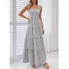 image:imagePRETTYGARDEN Womens 2026 Summer Casual Maxi Dresses Striped Square Neck Sleeveless Boho Flowy Sundress Beach Vacation ClothesBlack