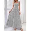 image:imagePRETTYGARDEN Womens 2026 Summer Casual Maxi Dresses Striped Square Neck Sleeveless Boho Flowy Sundress Beach Vacation ClothesBlack