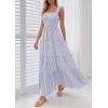 image:imagePRETTYGARDEN Womens 2026 Summer Casual Maxi Dresses Striped Square Neck Sleeveless Boho Flowy Sundress Beach Vacation ClothesBlue