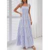 image:imagePRETTYGARDEN Womens 2026 Summer Casual Maxi Dresses Striped Square Neck Sleeveless Boho Flowy Sundress Beach Vacation ClothesBlue