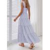 image:imagePRETTYGARDEN Womens 2026 Summer Casual Maxi Dresses Striped Square Neck Sleeveless Boho Flowy Sundress Beach Vacation ClothesBlue