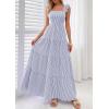 image:imagePRETTYGARDEN Womens 2026 Summer Casual Maxi Dresses Striped Square Neck Sleeveless Boho Flowy Sundress Beach Vacation ClothesBlue