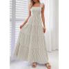 image:imagePRETTYGARDEN Womens 2026 Summer Casual Maxi Dresses Striped Square Neck Sleeveless Boho Flowy Sundress Beach Vacation ClothesBrown