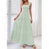 image:imagePRETTYGARDEN Womens 2026 Summer Casual Maxi Dresses Striped Square Neck Sleeveless Boho Flowy Sundress Beach Vacation ClothesGreen