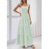 image:imagePRETTYGARDEN Womens 2026 Summer Casual Maxi Dresses Striped Square Neck Sleeveless Boho Flowy Sundress Beach Vacation ClothesGreen