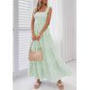 image:imagePRETTYGARDEN Womens 2026 Summer Casual Maxi Dresses Striped Square Neck Sleeveless Boho Flowy Sundress Beach Vacation ClothesGreen