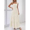 image:imagePRETTYGARDEN Womens 2026 Summer Casual Maxi Dresses Striped Square Neck Sleeveless Boho Flowy Sundress Beach Vacation ClothesKhaki