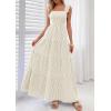 image:imagePRETTYGARDEN Womens 2026 Summer Casual Maxi Dresses Striped Square Neck Sleeveless Boho Flowy Sundress Beach Vacation ClothesKhaki