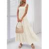 image:imagePRETTYGARDEN Womens 2026 Summer Casual Maxi Dresses Striped Square Neck Sleeveless Boho Flowy Sundress Beach Vacation ClothesKhaki