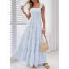 image:imagePRETTYGARDEN Womens 2026 Summer Casual Maxi Dresses Striped Square Neck Sleeveless Boho Flowy Sundress Beach Vacation ClothesLight Blue