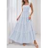 image:imagePRETTYGARDEN Womens 2026 Summer Casual Maxi Dresses Striped Square Neck Sleeveless Boho Flowy Sundress Beach Vacation ClothesLight Blue