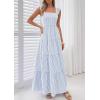 image:imagePRETTYGARDEN Womens 2026 Summer Casual Maxi Dresses Striped Square Neck Sleeveless Boho Flowy Sundress Beach Vacation ClothesLight Blue