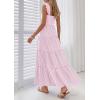 image:imagePRETTYGARDEN Womens 2026 Summer Casual Maxi Dresses Striped Square Neck Sleeveless Boho Flowy Sundress Beach Vacation ClothesPink