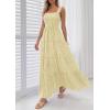 image:imagePRETTYGARDEN Womens 2026 Summer Casual Maxi Dresses Striped Square Neck Sleeveless Boho Flowy Sundress Beach Vacation ClothesYellow