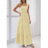 image:imagePRETTYGARDEN Womens 2026 Summer Casual Maxi Dresses Striped Square Neck Sleeveless Boho Flowy Sundress Beach Vacation ClothesYellow