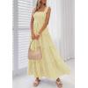 image:imagePRETTYGARDEN Womens 2026 Summer Casual Maxi Dresses Striped Square Neck Sleeveless Boho Flowy Sundress Beach Vacation ClothesYellow