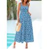 image:imagePRETTYGARDEN Womens 2026 Summer Dresses Fashion Clothing Floral Maxi Dress Ruffle Long Flowy Boho Beach Vacation SundressesBlue Floral