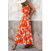 image:imagePRETTYGARDEN Womens 2026 Summer Dresses Fashion Clothing Floral Maxi Dress Ruffle Long Flowy Boho Beach Vacation SundressesFloral Orange Beige