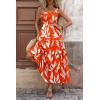 image:imagePRETTYGARDEN Womens 2026 Summer Dresses Fashion Clothing Floral Maxi Dress Ruffle Long Flowy Boho Beach Vacation SundressesFloral Orange Beige