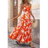 image:imagePRETTYGARDEN Womens 2026 Summer Dresses Fashion Clothing Floral Maxi Dress Ruffle Long Flowy Boho Beach Vacation SundressesFloral Orange Beige