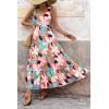 image:imagePRETTYGARDEN Womens 2026 Summer Dresses Fashion Clothing Floral Maxi Dress Ruffle Long Flowy Boho Beach Vacation SundressesFloral Orange Pink