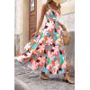 image:imagePRETTYGARDEN Womens 2026 Summer Dresses Fashion Clothing Floral Maxi Dress Ruffle Long Flowy Boho Beach Vacation SundressesFloral Orange Pink