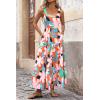 image:imagePRETTYGARDEN Womens 2026 Summer Dresses Fashion Clothing Floral Maxi Dress Ruffle Long Flowy Boho Beach Vacation SundressesFloral Orange Pink