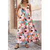 image:imagePRETTYGARDEN Womens 2026 Summer Dresses Fashion Clothing Floral Maxi Dress Ruffle Long Flowy Boho Beach Vacation SundressesFloral Orange Pink
