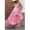 image:imagePRETTYGARDEN Womens 2026 Summer Dresses Fashion Clothing Floral Maxi Dress Ruffle Long Flowy Boho Beach Vacation SundressesFloral Pink Beige