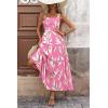 image:imagePRETTYGARDEN Womens 2026 Summer Dresses Fashion Clothing Floral Maxi Dress Ruffle Long Flowy Boho Beach Vacation SundressesFloral Pink Beige