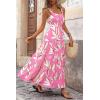image:imagePRETTYGARDEN Womens 2026 Summer Dresses Fashion Clothing Floral Maxi Dress Ruffle Long Flowy Boho Beach Vacation SundressesFloral Pink Beige