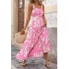 image:imagePRETTYGARDEN Womens 2026 Summer Dresses Fashion Clothing Floral Maxi Dress Ruffle Long Flowy Boho Beach Vacation SundressesFloral Pink Beige