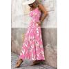 image:imagePRETTYGARDEN Womens 2026 Summer Dresses Fashion Clothing Floral Maxi Dress Ruffle Long Flowy Boho Beach Vacation SundressesFloral Pink Beige