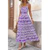 image:imagePRETTYGARDEN Womens 2026 Summer Dresses Fashion Clothing Floral Maxi Dress Ruffle Long Flowy Boho Beach Vacation SundressesFloral Purple White