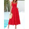 image:imagePRETTYGARDEN Womens 2026 Summer Dresses Fashion Clothing Floral Maxi Dress Ruffle Long Flowy Boho Beach Vacation SundressesRed Floral