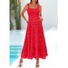 image:imagePRETTYGARDEN Womens 2026 Summer Dresses Fashion Clothing Floral Maxi Dress Ruffle Long Flowy Boho Beach Vacation SundressesRed Floral