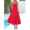 image:imagePRETTYGARDEN Womens 2026 Summer Dresses Fashion Clothing Floral Maxi Dress Ruffle Long Flowy Boho Beach Vacation SundressesRed Floral
