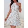 image:imagePRETTYGARDEN Womens 2026 Summer Short Dress Floral Sleeveless Boat Neck A Line Formal Cocktail Party Mini DressesFloral Light Blue Apricot