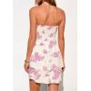 image:imagePRETTYGARDEN Womens 2026 Summer Strapless Tube Mini Dress Off Shoulder Smocked Ruffle A Line Flowy Short Party Club DressesFloral Pink