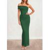 image:imagePRETTYGARDEN Womens 2026 Wedding Guest Cocktail Dresses One Off the Shoulder Ruched Bodycon Formal Maxi Party Summer OutfitsGreen