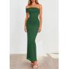 image:imagePRETTYGARDEN Womens 2026 Wedding Guest Cocktail Dresses One Off the Shoulder Ruched Bodycon Formal Maxi Party Summer OutfitsGreen