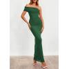 image:imagePRETTYGARDEN Womens 2026 Wedding Guest Cocktail Dresses One Off the Shoulder Ruched Bodycon Formal Maxi Party Summer OutfitsGreen