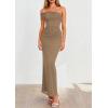 image:imagePRETTYGARDEN Womens 2026 Wedding Guest Cocktail Dresses One Off the Shoulder Ruched Bodycon Formal Maxi Party Summer OutfitsKhaki